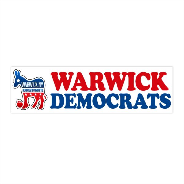 Warwick Democrats Basic Bumper Sticker - Image 2