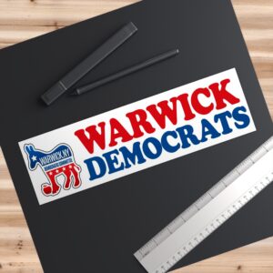 Warwick Democrats Basic Bumper Sticker