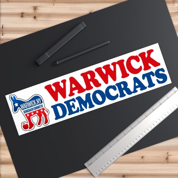 Warwick Democrats Basic Bumper Sticker - Image 6
