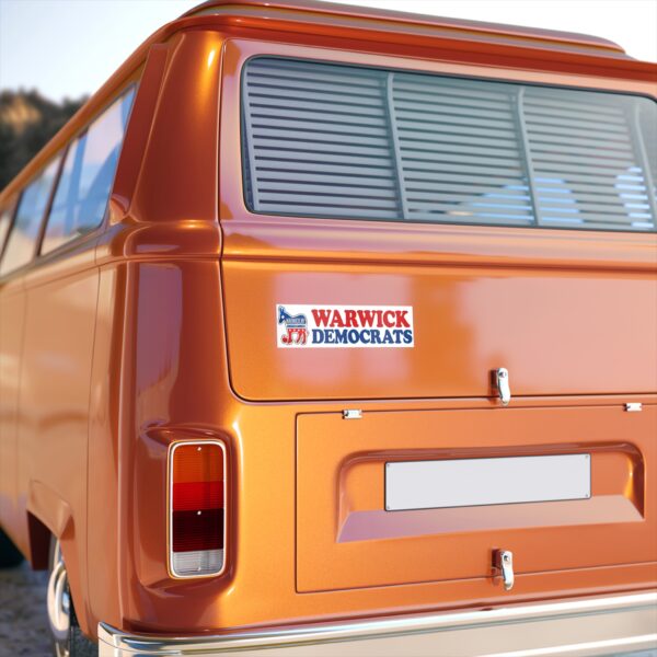 Warwick Democrats Basic Bumper Sticker - Image 3