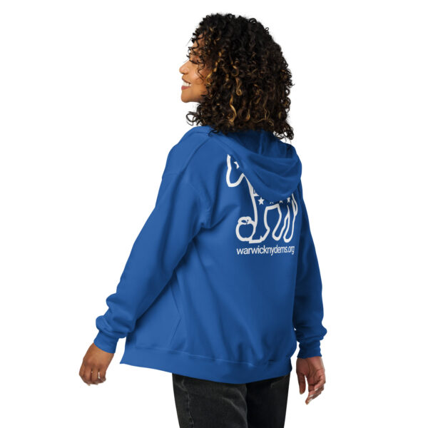 Warwick Democrats Zip-Front Hoodie (Unisex) - Image 2