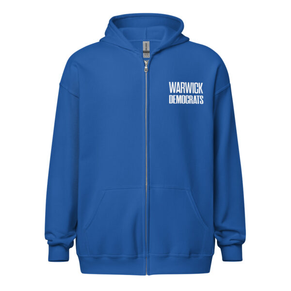 Warwick Democrats Zip-Front Hoodie (Unisex) - Image 4