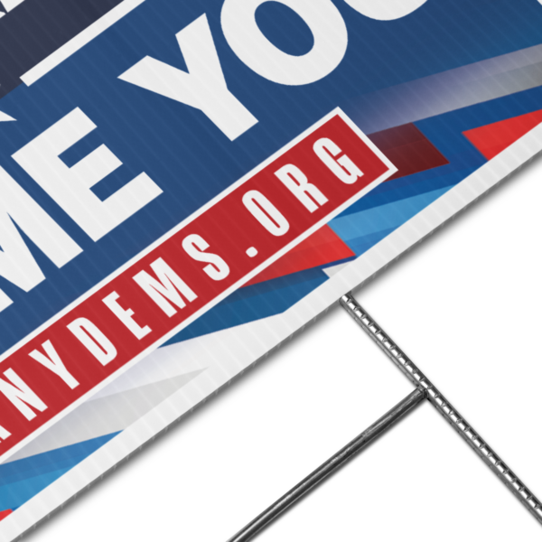 "Warwick Democrats Welcome You" Yard Sign - Image 4