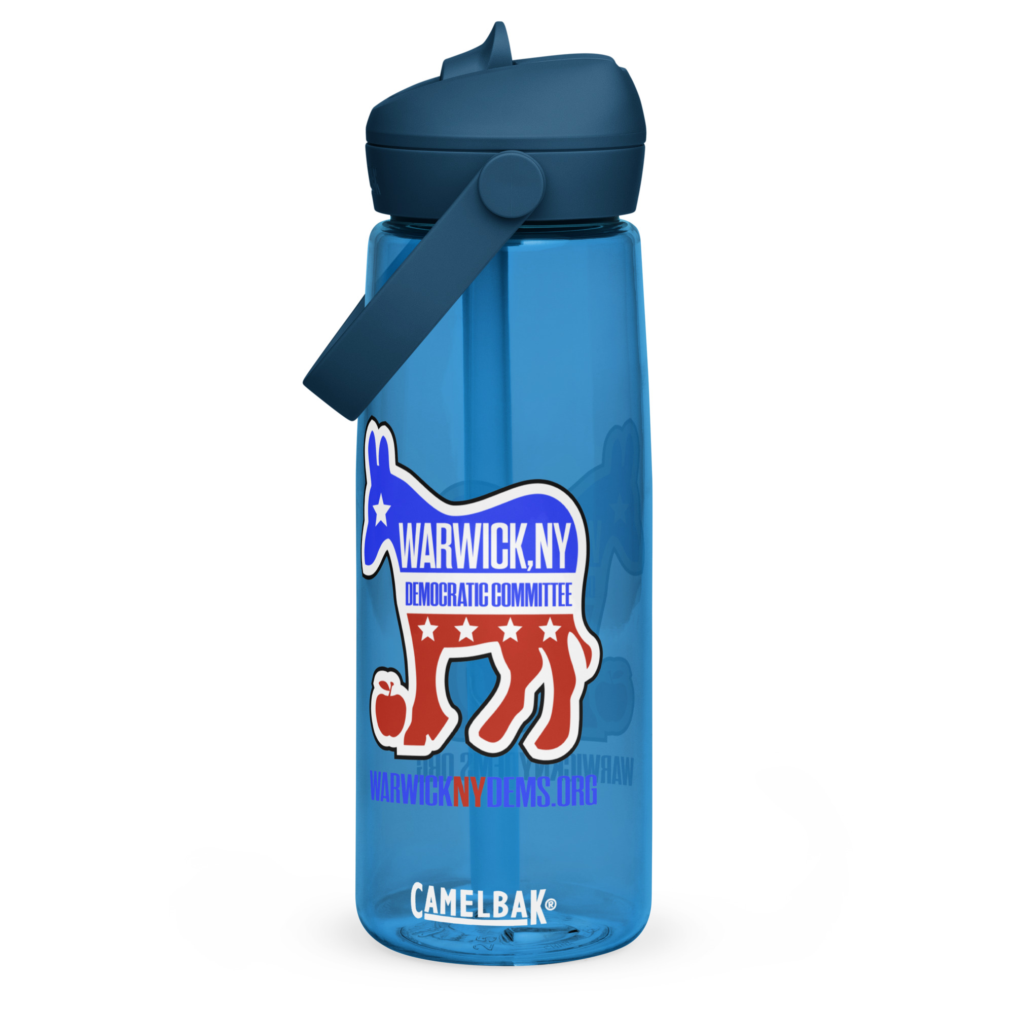 Flip straw water bottle