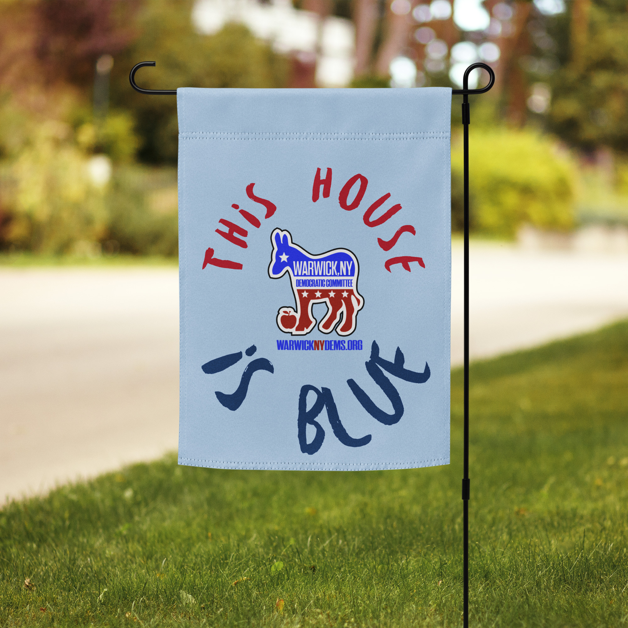 "This House is Blue" Garden Flag