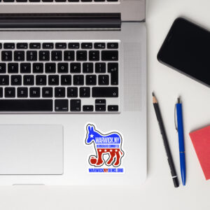 Warwick Dems Cutout Stickers